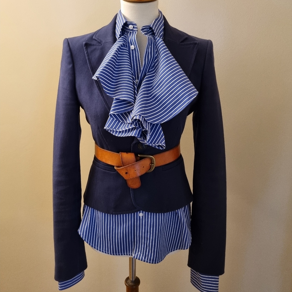 Ralph Lauren Blue Label Ruffle Shirt Size 8